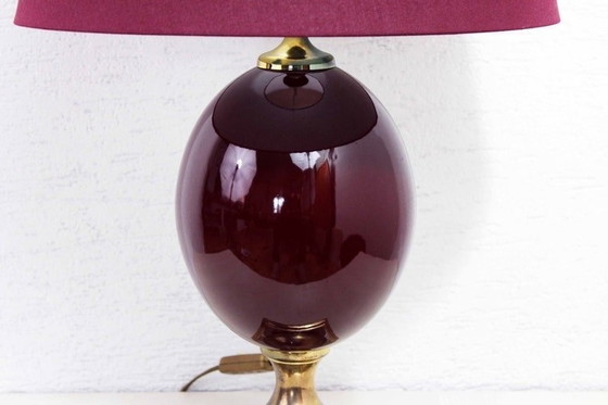 Image 1 of Le Dauphin Tafellamp Frankrijk 70S Eierlamp