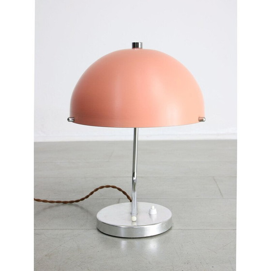 Image 1 of Mid Century roze bol tafellamp
