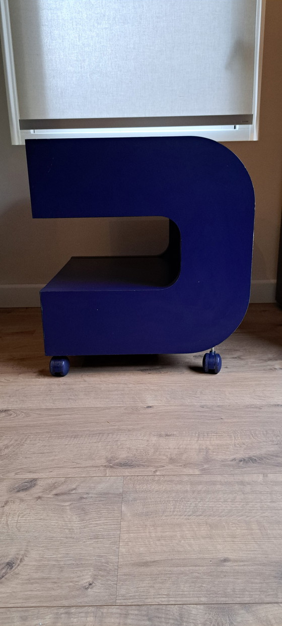 Image 1 of Ikea Ilen nachtkastje/tv kastje 1999 blauw