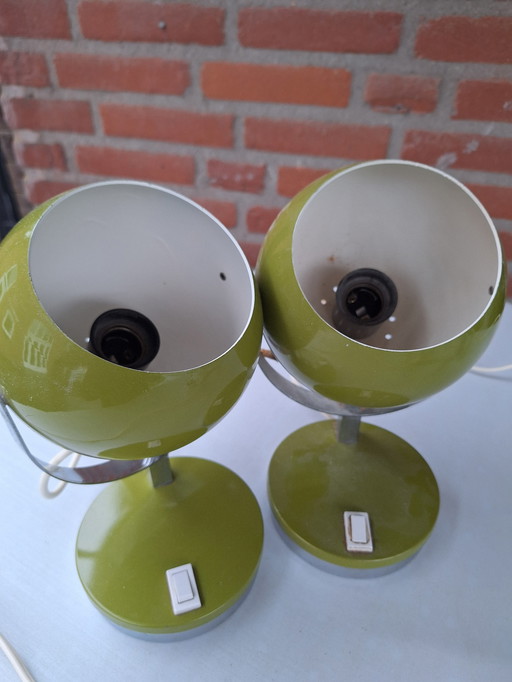 2x Eyeball Tafellampen