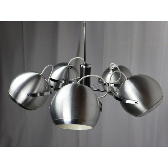 Image 1 of Vintage metalen Eyeball hanglamp, 1960