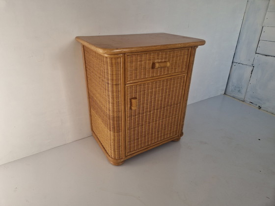 Image 1 of Vintage Boho Rotan Kast