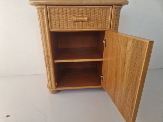 Image 1 of Vintage Boho Rotan Kast