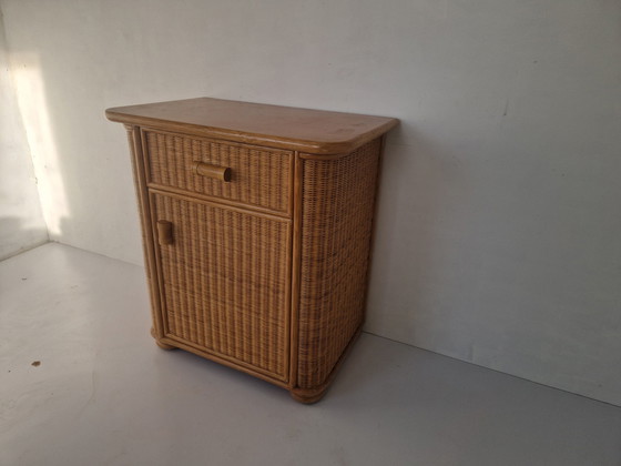Image 1 of Vintage Boho Rotan Kast