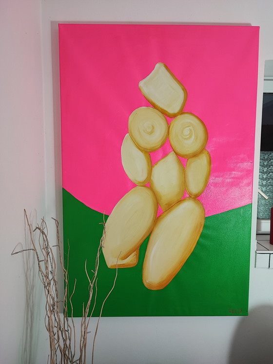 Image 1 of Kunstschilderij Gesigneerd T. G. Kellnberger Xxl Pop Art Deco