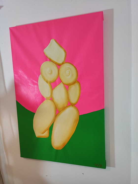 Image 1 of Kunstschilderij Gesigneerd T. G. Kellnberger Xxl Pop Art Deco