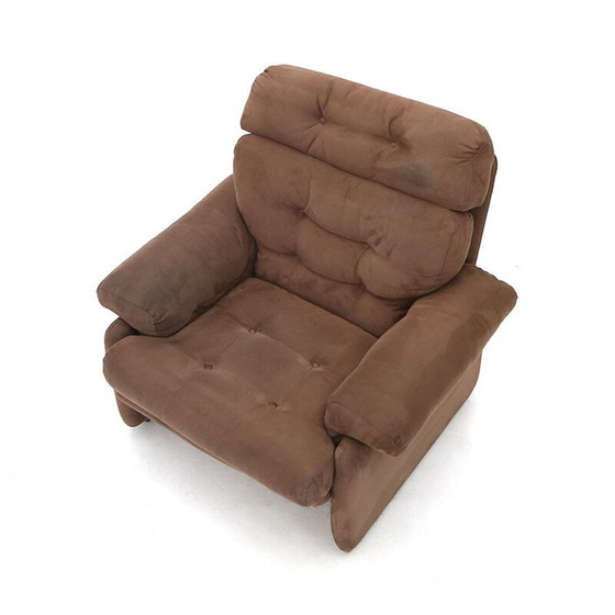 Image 1 of Paar vintage metalen gestoffeerde fauteuils "Coronado" van Tobia Scarpa voor B.B, 1960