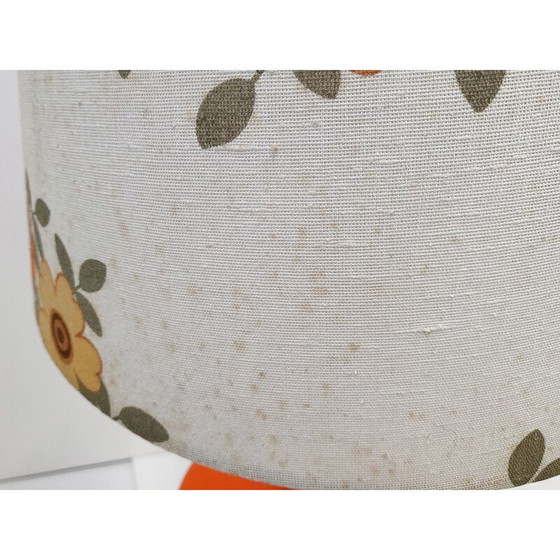 Image 1 of Vintage vloerlamp uit het ruimtetijdperk in opaline glas en verguld messing, 1970