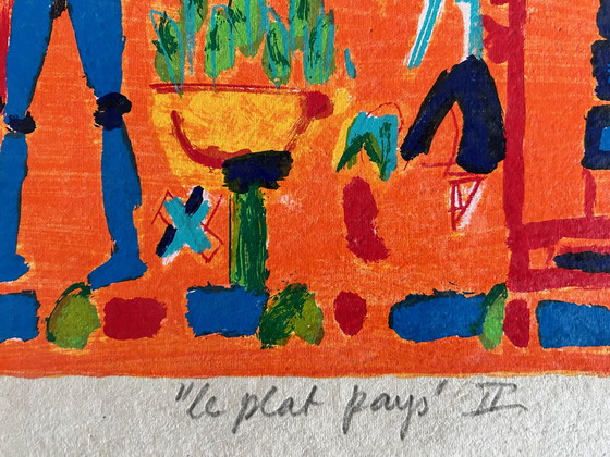 Image 1 of Zeefdruk Gertie Janssen - Le Plat Pays Ii