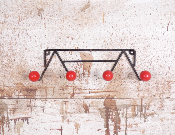 Image 1 of Red Coat Rack By Roger Feraud