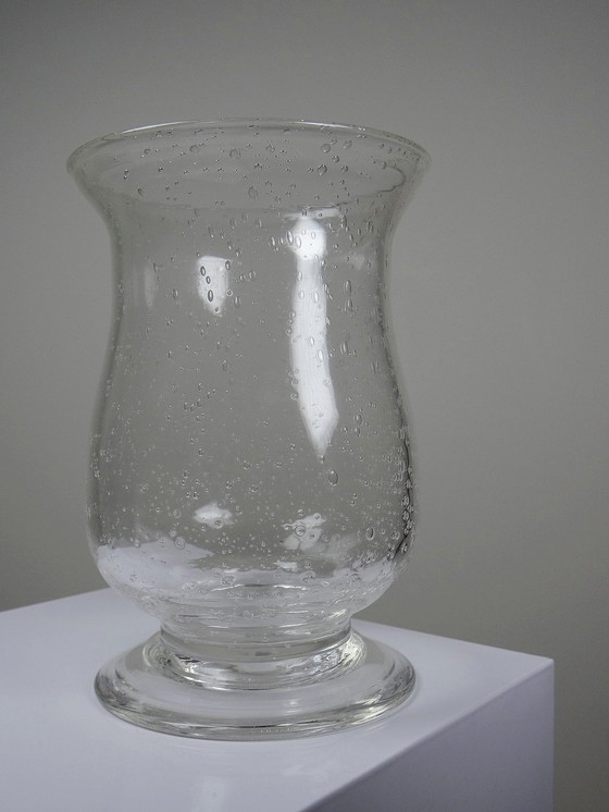 Image 1 of Vintage Bubbelglas kaarsenhouder of vaas Biot stijl