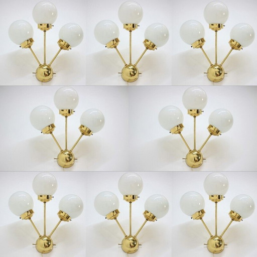 Vintage messing wandlampen van Drukov, 1970