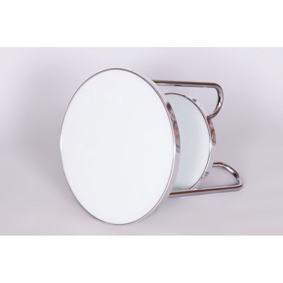 Image 1 of Vintage Bauhaus tafel in chroom, vurenhout en glas voor Kovona, Tsjecho-Slowakije 1930