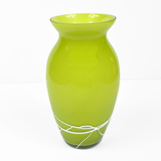 Image 1 of Vaas vintage en verre de Farbglashutte Lauscha Thüringen, Allemagne 1970