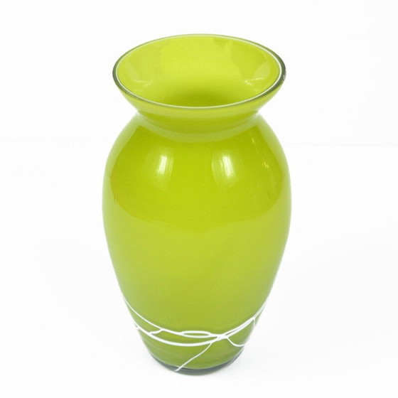 Image 1 of Vaas vintage en verre de Farbglashutte Lauscha Thüringen, Allemagne 1970