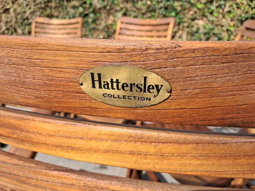 4 Hattersley Collection teakhouten standenstoelen, inklapbaar