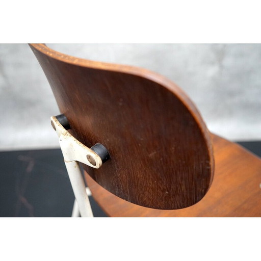 Paar vintage Se68 bijzetstoelen in teakhout van Egon Eiermann voor Wilde en Spieth, Duitsland
