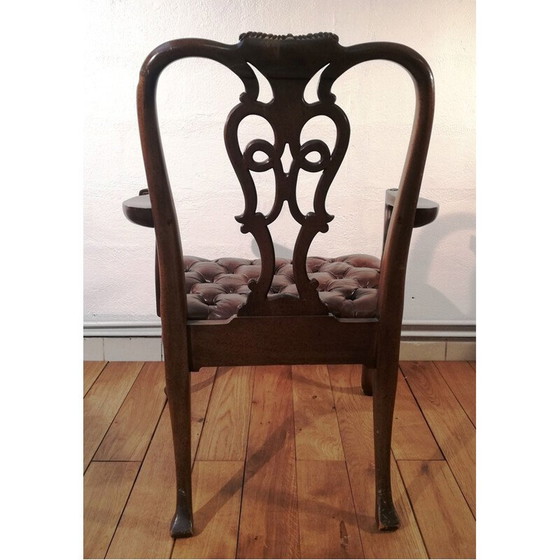 Image 1 of Vintage Engelse bureaustoel Chippendale