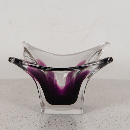 Vintage glazen Murano kom, Italië 1970