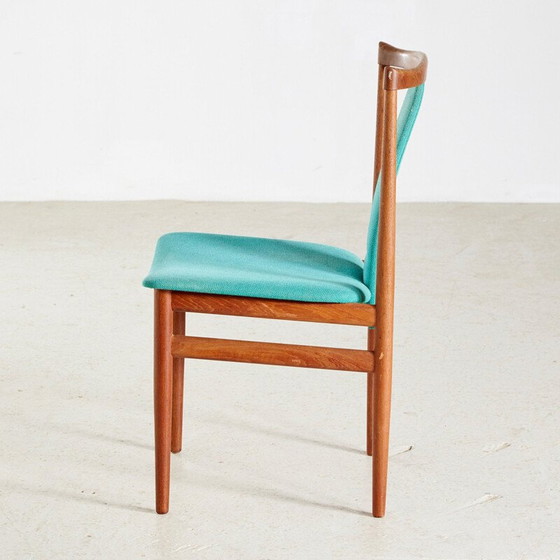 Image 1 of Set van 6 vintage teakhouten stoelen van Henning Sorensen voor Danex, Denemarken 1960