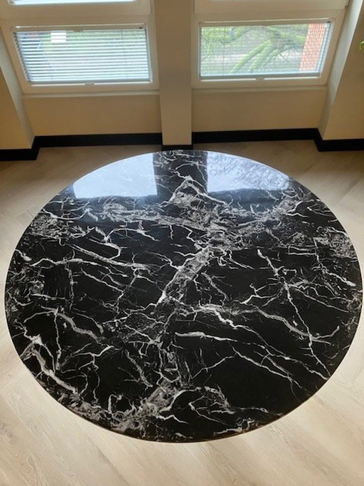 Nero Marquina 110 Cm Marmerlook Tulp Tafel Te Koop