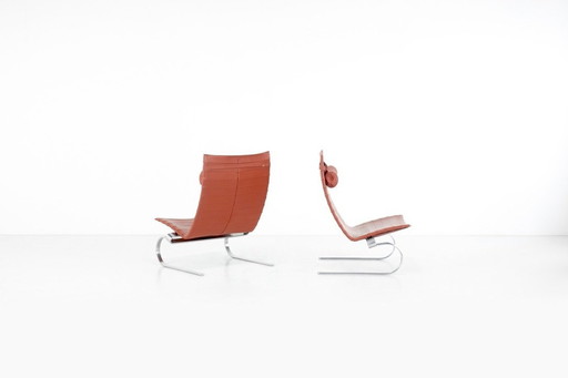 Pk20 Fauteuils Door Poul Kjaerhom Voor Fritz Hansen, Denemarken 1968.