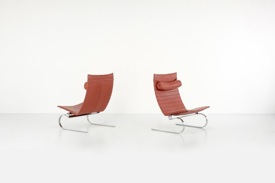 Image 1 of Pk20 Fauteuils Door Poul Kjaerhom Voor Fritz Hansen, Denemarken 1968.