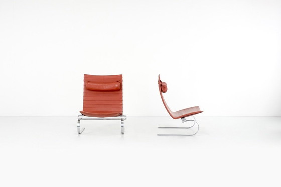 Image 1 of Pk20 Fauteuils Door Poul Kjaerhom Voor Fritz Hansen, Denemarken 1968.