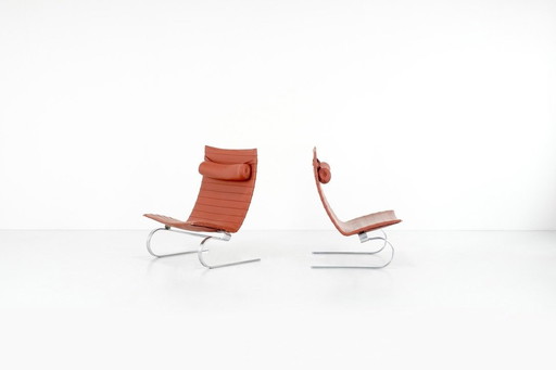 Pk20 Fauteuils Door Poul Kjaerhom Voor Fritz Hansen, Denemarken 1968.