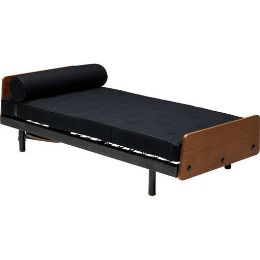 Vintage gelakt metalen daybed van Jean Prouvé, Frankrijk 1950