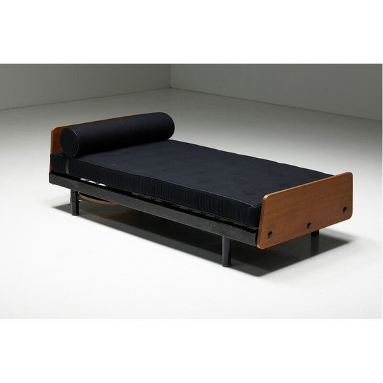 Image 1 of Vintage gelakt metalen daybed van Jean Prouvé, Frankrijk 1950