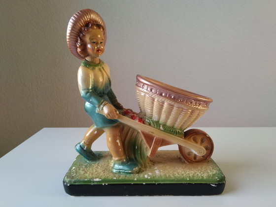 Image 1 of Arnova Art Deco Vintage Gipsen Beeld