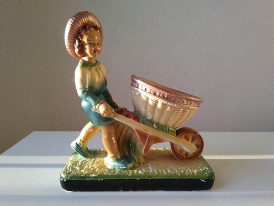 Image 1 of Arnova Art Deco Vintage Gipsen Beeld