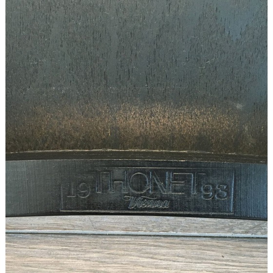 Image 1 of Set van 6 Vintage Zwart Gelakte Houten Stoelen,1993