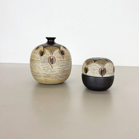 Image 1 of Paar vintage keramische bwols van Peter Müller voor Sgrafo Modern, Duitsland 1970