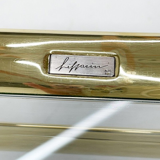 Image 1 of Vintage salontafel in messing en glas van Mauro Lipparini, Italië 1970