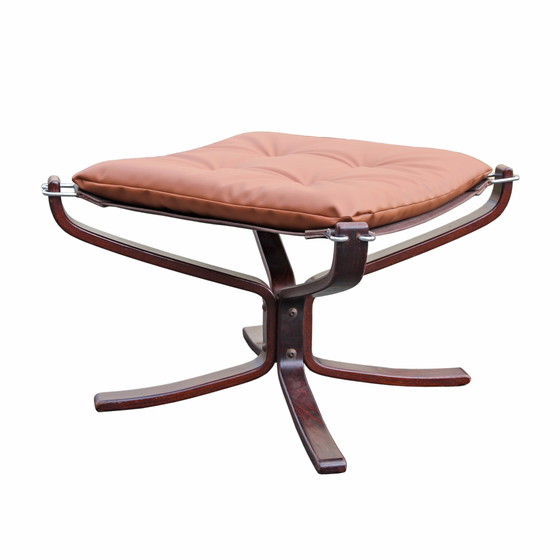 Image 1 of Falcon fauteuil en Ottoman, Sigurd Ressell voor Vatne Mobler, 1970