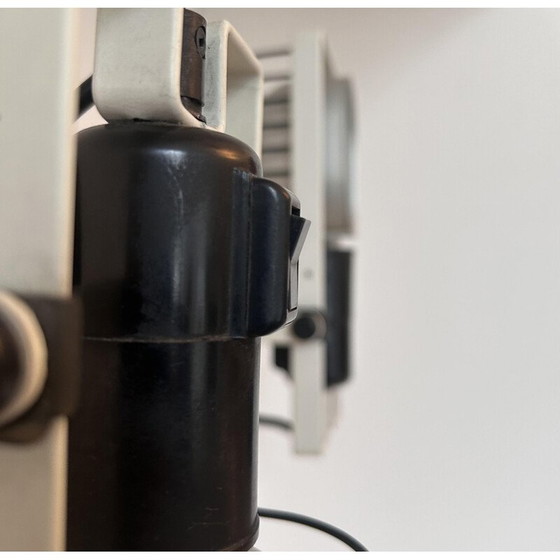 Image 1 of Paar vintage Sintesi verstelbare wandlampen in gelakt metaal en aluminium van Gismonti voor Artemide, Italië 1975