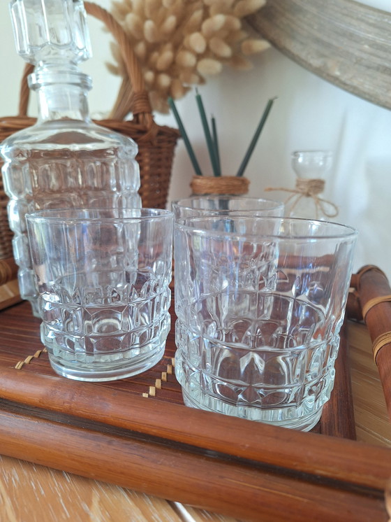 Image 1 of Vintage whisky karaf en glazen