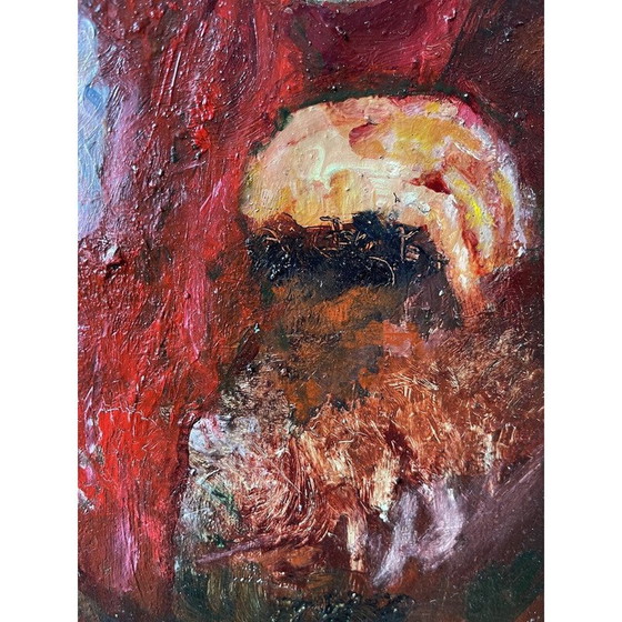 Image 1 of Vintage olieverf op doek "De omhelzing" door Elodie Huré