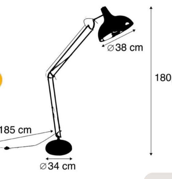 Image 1 of Zuiver Office grote industriële vloerlamp