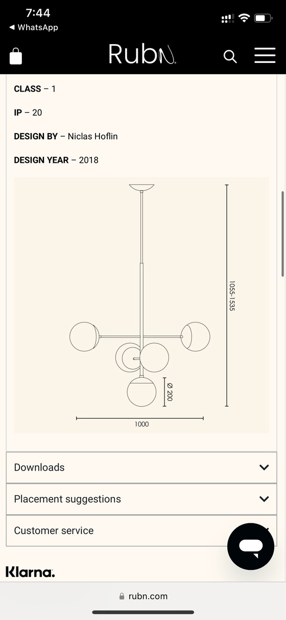 Image 1 of Rubn Moderne Hanglamp...