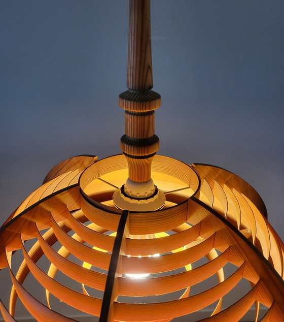 Image 1 of Vintage Hanglamp Van Hans Agne Jokobsson In Plywood