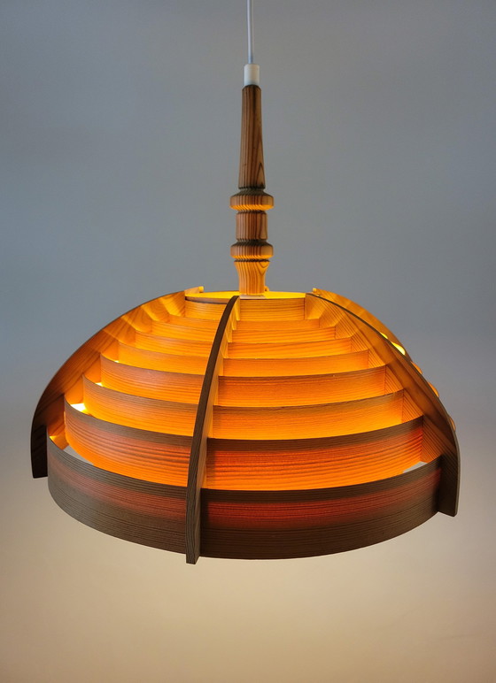 Image 1 of Vintage Hanglamp Van Hans Agne Jokobsson In Plywood
