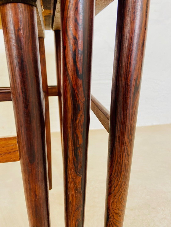 Image 1 of Vintage Deense Retro Mid Century Rosewood Nesting Tables 1960S