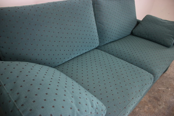 Image 1 of Cor Conseta Bank Turquoise Gestippelde Stof Hoofdsteun Sofa