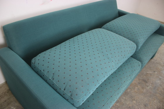 Image 1 of Cor Conseta Bank Turquoise Gestippelde Stof Hoofdsteun Sofa