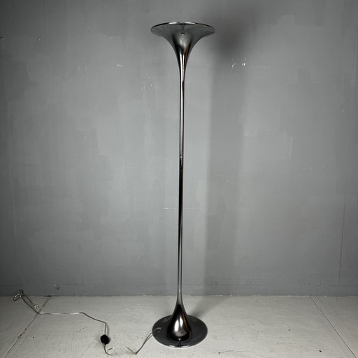 Dubbele Trompetlamp Chroom Space Age Stijl