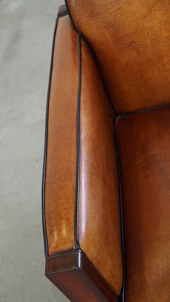 Image 1 of Schapenleren Art Deco Design Fauteuil