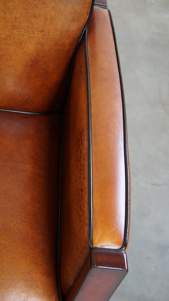 Image 1 of Schapenleren Art Deco Design Fauteuil